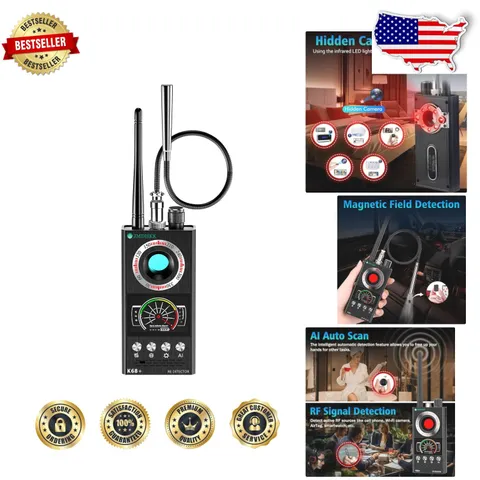 Portable Hidden Camera Detector & Bug Finder - Ultra Bright LED, Battery Powered