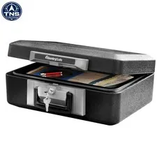 Fireproof Safe Box with Key Lock 0.25 Cu Ft Steel Fire Resistant Document Jew...