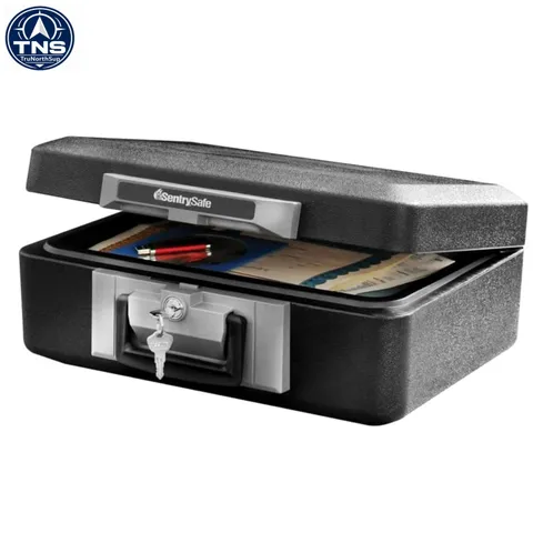 Fireproof Safe Box with Key Lock 0.25 Cu Ft Steel Fire Resistant Document Jew...