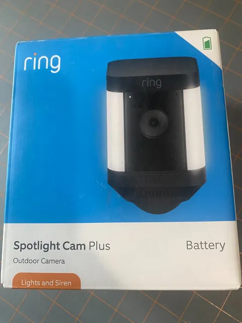 Ring Spotlight Cam Plus Outdoor Battery Smart Security Camera 1080p  Wi-Fi  NEW