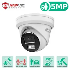 Anpviz 5MP Active Deterrence IP POE Camera Outdoor Human & Vehicle Detection Mic