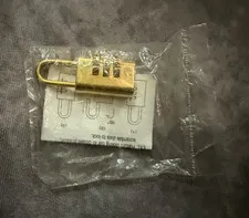 Brass 3-Dial Resettable Combination Padlock, Gold Metallic Finish, Small