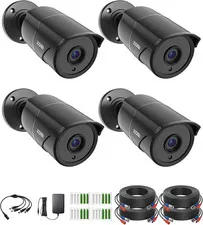 4 Pack 1080P Home Security Cameras with Audio Recording,Built-In Microphone,2Mp