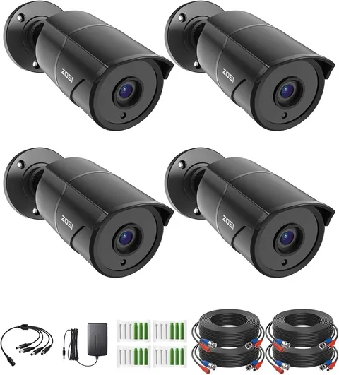 4 Pack 1080P Home Security Cameras with Audio Recording,Built-In Microphone,2Mp