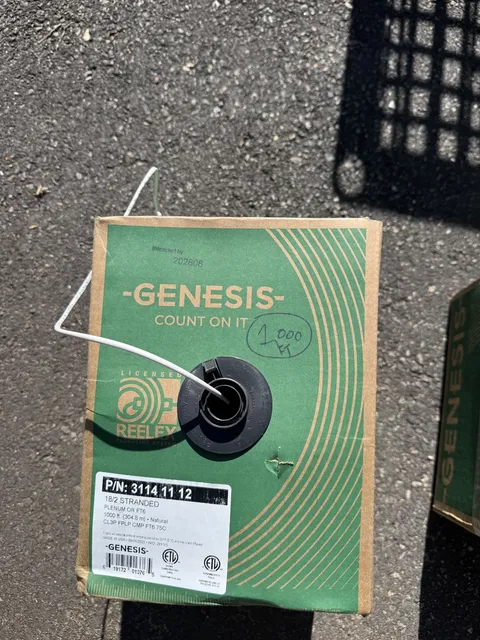 Genesis 1000 Ft. (304.8 m) 18/2 Stranded Plenum OR FT6 Cable, White 31141112
