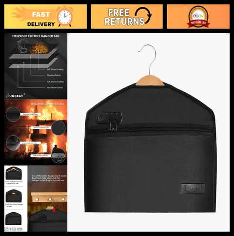 Fireproof Hidden Safe Hanger with Lock - Secret Storage for Valuables, Travel Us