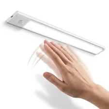 LED Motion Sensor Light Wireless Wall Lamp USB Rechargeable White Cabinet