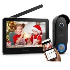 Wireless Smart Video Doorbell Intercom System 7" LCD Touch Monitor WiFi 1080P