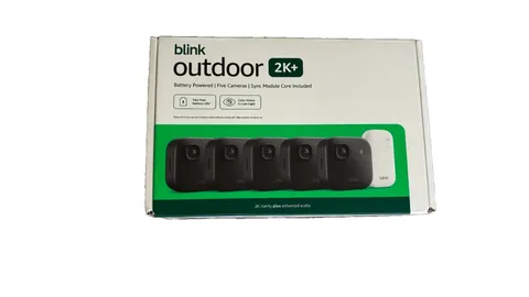 Blink Outdoor 2K+ Wireless Smart Battery Powered Security Camera 5 Pack - Black
