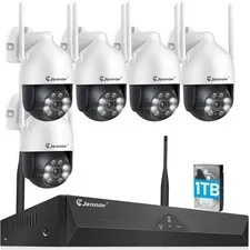 Jennov 5MP Wireless Security Camera System Infrared Night Vision IP66 1TB HDD