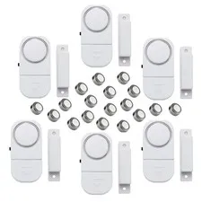 6 Pack Wireless Security Window/Door Alarm, Magnetic Sensor Door Window Burgl...