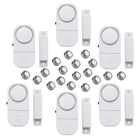 6 Pack Wireless Security Window/Door Alarm, Magnetic Sensor Door Window Burgl...