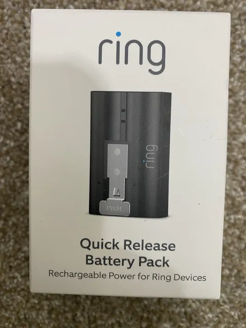 Quick Release Ring Rechargeable Lithium-Ion Battery for Video Doorbells Security