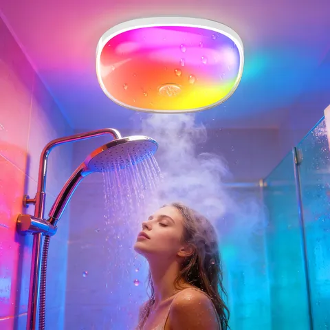 Gotopceed IP65 Waterproof Rechargeable Shower Light - 6″ 6 inches, Multicolor