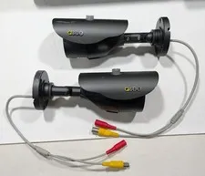 Lot of 2 Q-See QM6006B Nightvision Security Camera (NTSC) - For Parts *READ*