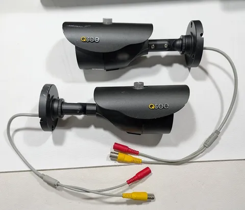 Lot of 2 Q-See QM6006B Nightvision Security Camera (NTSC) - For Parts *READ*