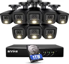 3K Lite Wired Security Camera System with AI Detection & Color Night Vision