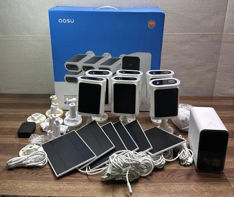 Aosu Solar-Powered Wireless Security Camera Kit SolarCam P1 Max System / READ