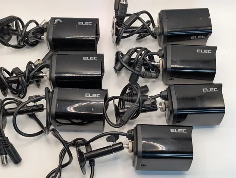 Lot of 7 ELEC EL-CP02 Night Vision Security Cameras IP66 3.6mm – Tested.