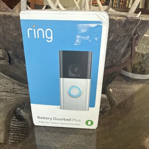 Ring Battery Doorbell Plus 1536p HD+ Video, Head-to-Toe View New Free Shipping