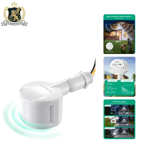 Advanced PIR Motion Sensor for Security Lights – 3 Modes, Up to 60ft Detection