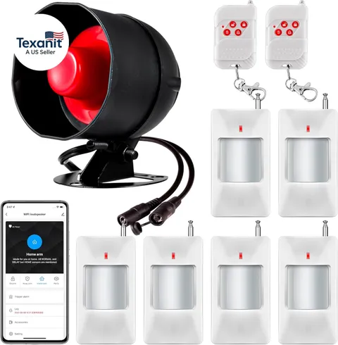 Wifi Alarm System for Home Security, 120Db Wireless Alarm Security System with F
