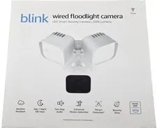 Blink Wired Floodlight Camera B0B5VLCL1N White HD Security Camera New Tested