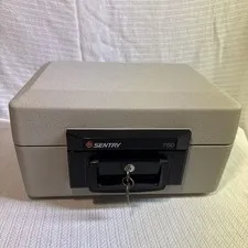 SENTRY 1150 Fireproof & Waterproof Safe Chest Lock box Portable Safety W/ 2 Keys