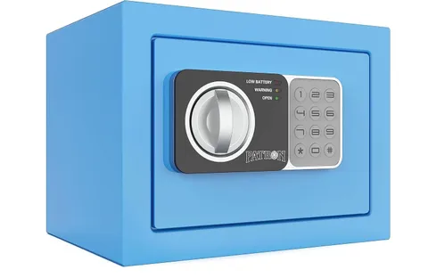 Small Safe Box 0.236 Cubic Feet with Key - Mini Safe for Money & Jewelry
