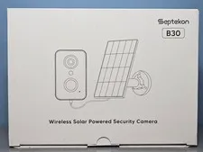 Wireless Solar Powered Security Camera Septekon B30 White - New