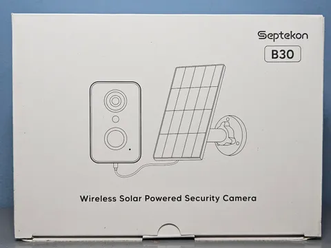 Wireless Solar Powered Security Camera Septekon B30 White - New