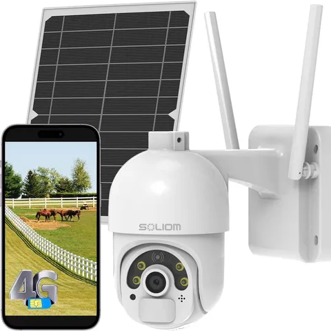 S800 4G LTE Cellular Security Camera Outdoor, No WiFi Solar Powered Camera for H