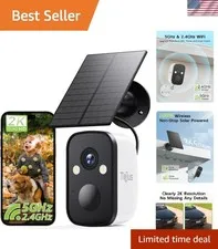 Wireless Outdoor 2K Camera - Solar Powered with Two-Way Talk & Alexa Compatible