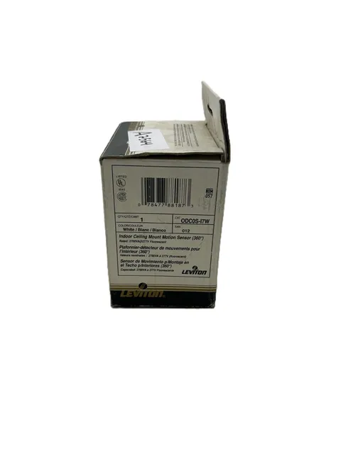 Leviton ODC0S-I7W Indoor Ceiling Mount Motion Sensor 360 Motion 277V