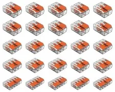 Wago 25pc 2 Port (10) 3 5 (5) 221 ‎Pack of 50, Transparent