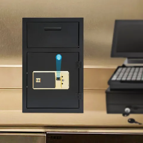 Cash Depository Safe, Steel Mailbox, Password/Fingerprint/Key Unlocking Safe