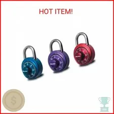 Master Lock 1530DCM Locker Lock Combination Padlock, 1 Count (Pack of 1) Colors 