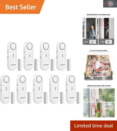 SecureHome 2-in-1 Door & Window Alarm with Adjustable Volume & Easy Installation
