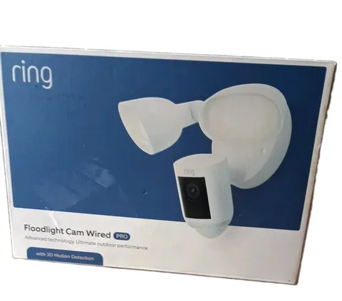 Ring floodlight cam pro wired white ( Open box never installed.)