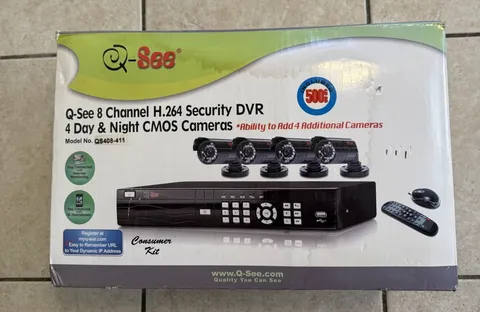 Q-See QC444, 4 Channel H.264 DVR With 500gb HDD & CCD Security Camara’s 4 pack