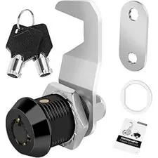 Toolbox Lock with Keys, Cabinet Locks Keyed Alike, Size: 5/8 Inch 1 Pack-Black