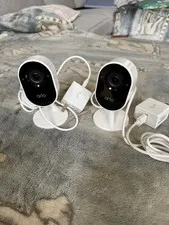 (F) Arlo Essential Indoor Security Camera VMC2040 White w/ Mount & Power (2)