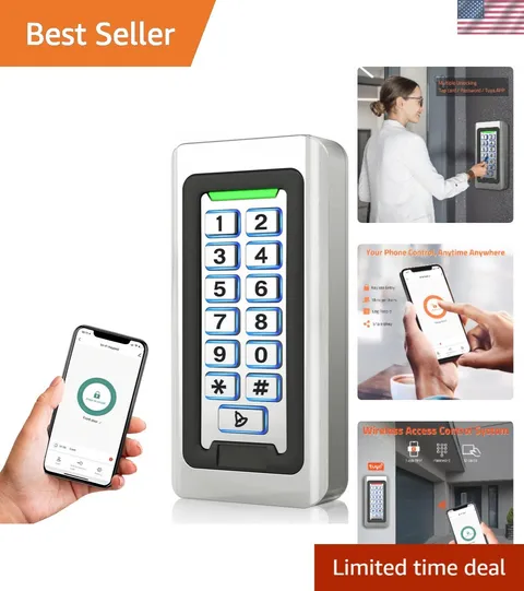 Wireless WiFi Access Control Keypad, Metal Stand-Alone Door Access Control Sy...