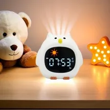 Alarm Clock Night Light with 9 Colors Light and 6 White Noises, Sleep Trainin...