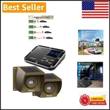 Expand Your Safety: Solar-powered Driveway Alarm with 1 Receiver & 2 Sensors