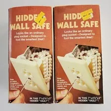 2 Hidden Wall Safe Security Fake Electrical Outlet Vault Secret Hide Valuables