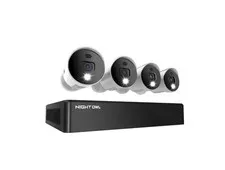 NEW Night Owl 8 Channel 4K Bluetooth DVR w/ 1TB Hard Drive & 4 Wired UHD Cameras