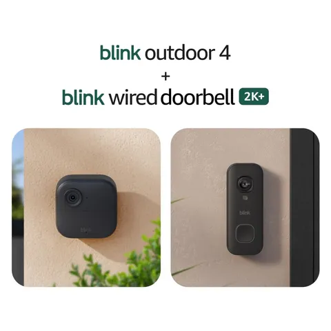Outdoor 4 and Wired Doorbell 2K+ (Newest Model) — Two-Year Battery 1080P Cameras