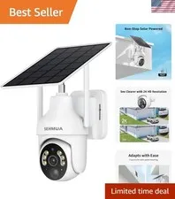 Effortless Installation 2K Solar Security Camera - Outdoor Pan/Tilt WiFi Power