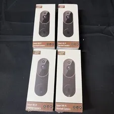 🔥New🔥 Smart 2.4GHz Wi-Fi Doorbell Camera Wide Angle Lens Purple 4 Pack